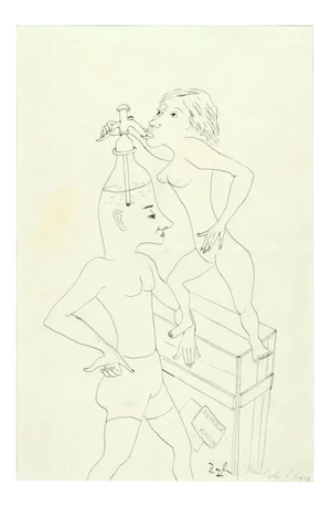 Quel che ti pare (Whatever you Want)-Original Ink drawing by Primo Zeglio-1950s 1950s