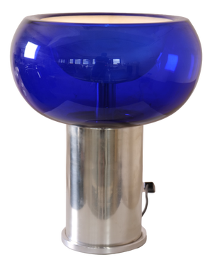 Space Age Cobalt Blue Glass Lamp from Doria Leuchten, 1970s