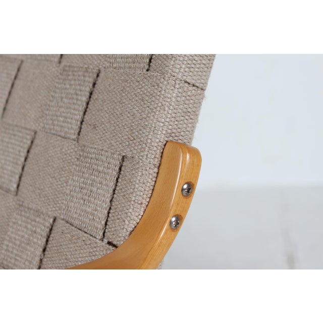 Vintage Eva Lounge Chairs in Beech with Webbing by Bruno Mathsson for Dux, 1970s, Set of 2 For Sale - Image 9 of 17