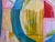 Large Contemporary Abstract Acrylic Painting – Teal, Coral & Yellow Drip Expressionism For Sale - Image 10 of 10