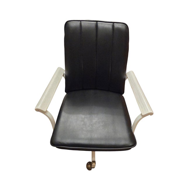 Vintage Milo Baughman Style Directors Chairs Swivel Castors Postmodern Vintage For Sale - Image 4 of 14