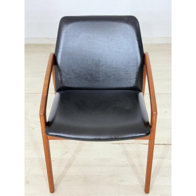 Mid-Century Danish Teak Model 23 Armchair by Henning Kjærnulf for Korup Stolefabrik, 1960s For Sale - Image 3 of 12