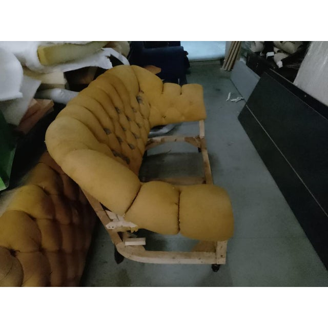 Sofa in Fan Leather For Sale - Image 9 of 10