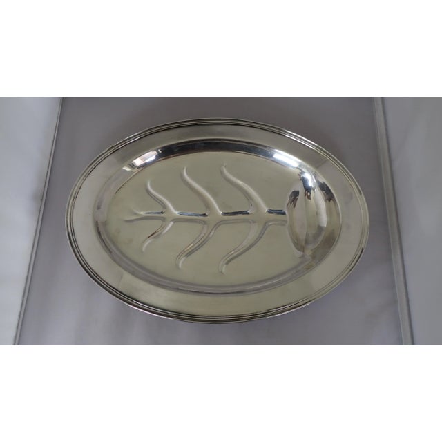 Midcentury Silver Plate Meat Tray For Sale In New York - Image 6 of 7