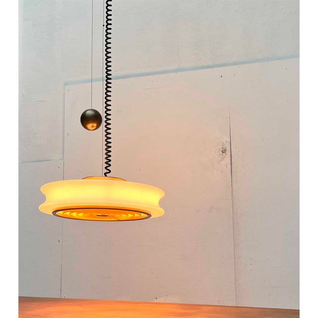 Mid-Century Modern German Space Age Orion Counterweight Pendant Lamp in Glass from Staff Leuchten, 1960s For Sale - Image 14 of 18