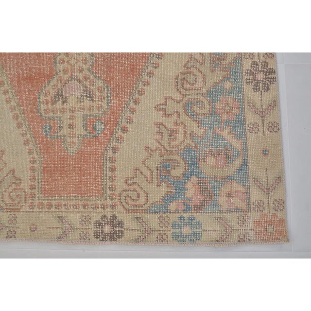 Apricot 1950s Faded Charcoal and Muted Rose For Sale - Image 8 of 10