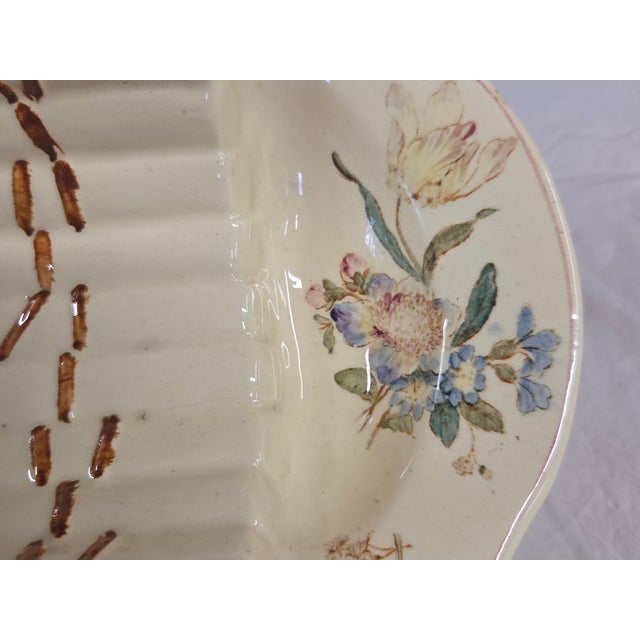 Antique Circa 1900 French Longchamp Majolica Asparagus Serving Platter For Sale - Image 10 of 13