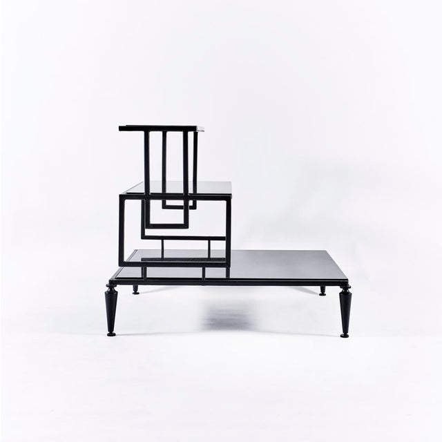 Modern Global Views 3 Tier Granite & Metal End Table For Sale - Image 3 of 6