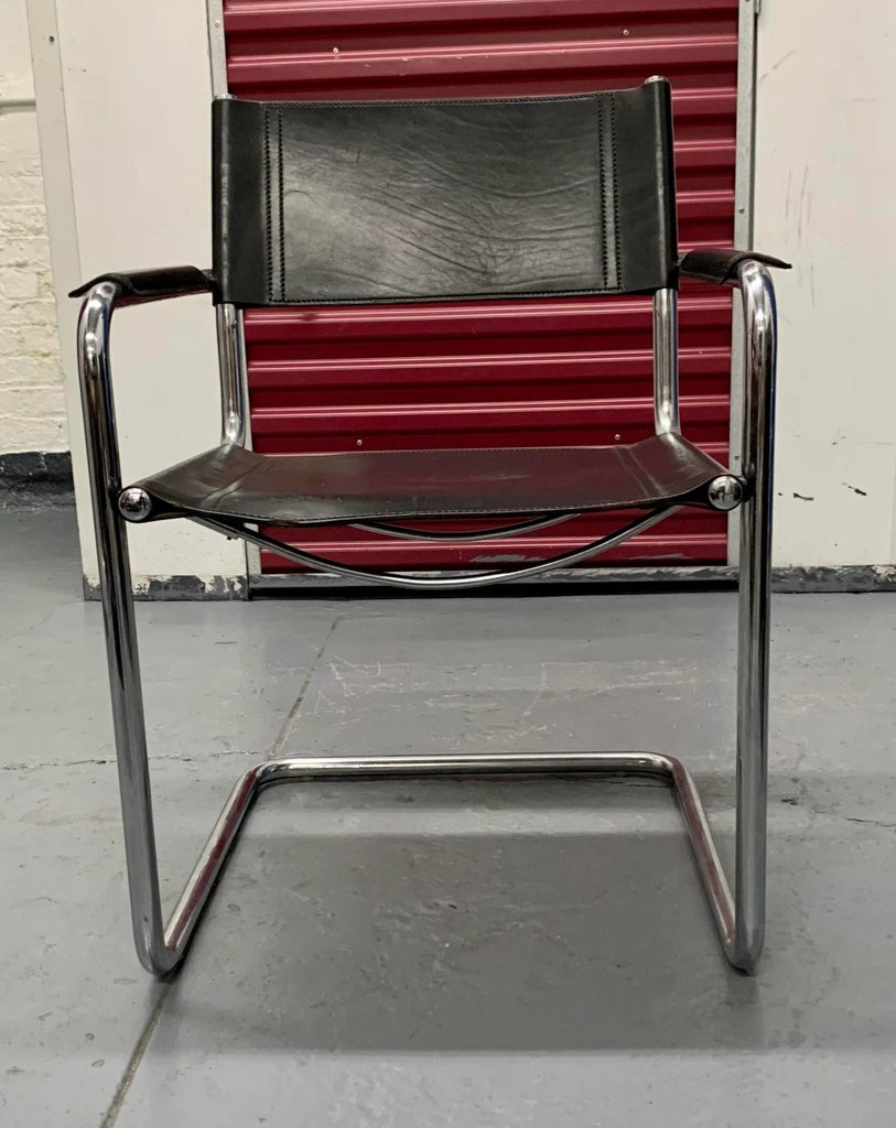 matteograssi mg5 カンティレバーチェア 1970s Matteo Grassi Cantilever Mg5 Black Leather Chair by Centro