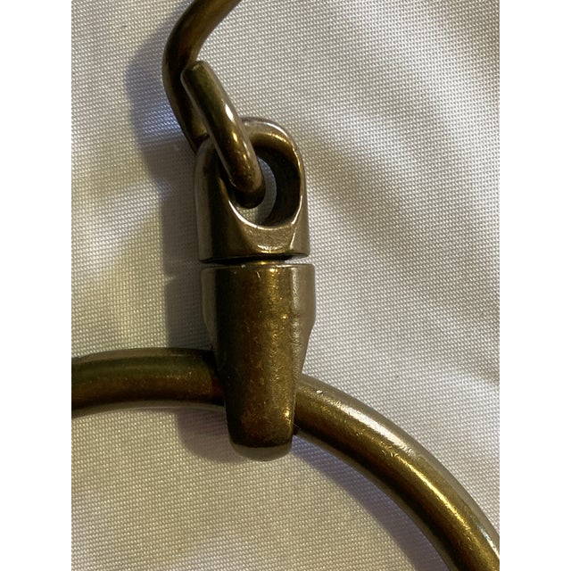 Industrial Vintage Brass Swivel Hook With Ring Industrial Hardware For Sale - Image 3 of 7