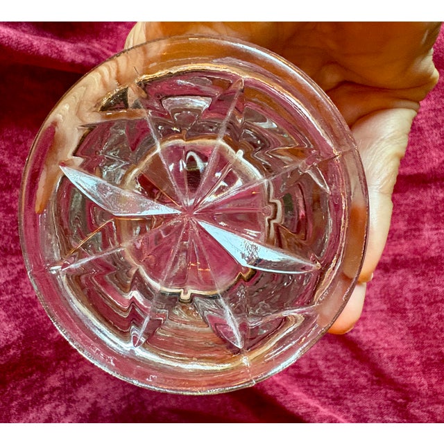 Glass Pair of Duncan and Miller Vintage Glass Flower Baskets For Sale - Image 7 of 10