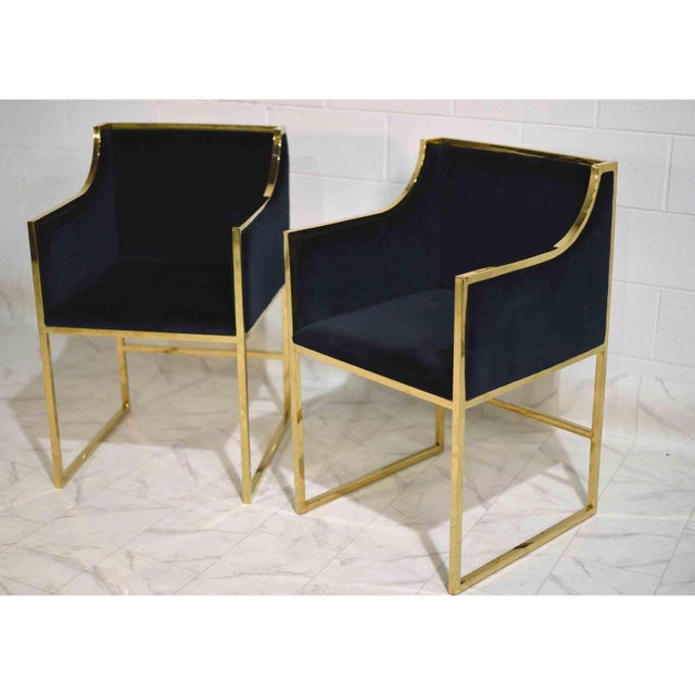 Contemporary Worlds Away Anabelle Chair in Velvet - A Pair For Sale In Chicago - Image 6 of 10