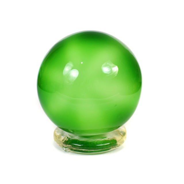 Mid-Century Handblown Large Lime Fruit Figurine Model on Base For Sale - Image 6 of 8