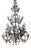 Murano Glass Chandelier with Multicolored Crystal in the style of Rezzonico, 1930s For Sale