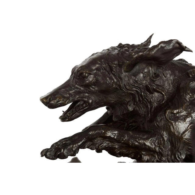 Authentic Atelier Cast Antique Bronze Sculpture of Duck Hunt by Pierre Jules Mene For Sale - Image 6 of 12