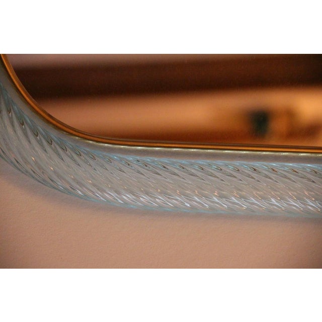 Twisted Sky Blue Murano Glass Mirror, 2000s For Sale - Image 16 of 18