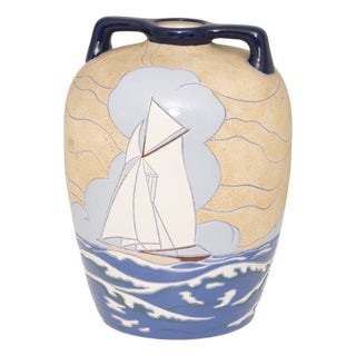 Early 20th Century Bohemia Stoneware Vase from Riessner Stellmacher & Kessel, 1920s For Sale