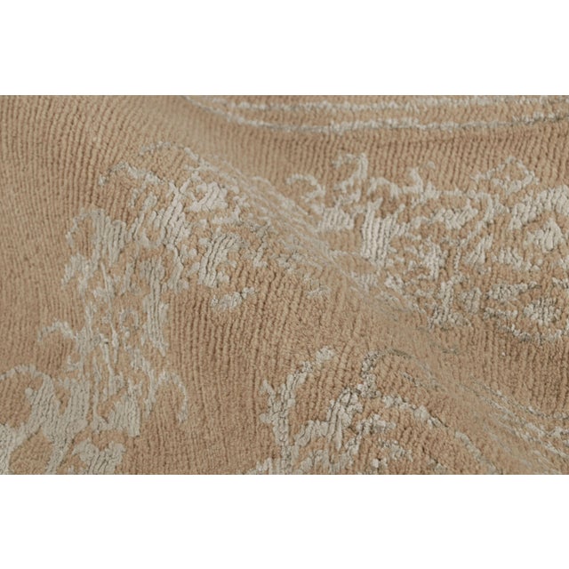 Rug & Kilim’s 18th-Century European Sty Beige Brown and Green Wool and Silk For Sale In New York - Image 6 of 7