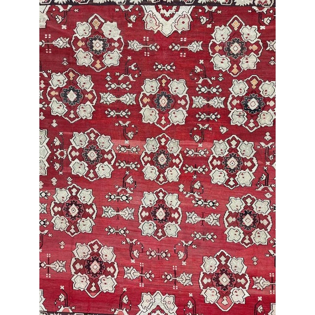 Vintage Turkish Square Kilim Rug in Wool For Sale - Image 11 of 14