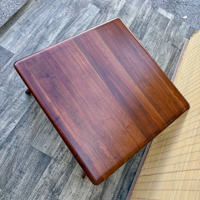 Mid Century Modern Fully Refinished Solid Wood Coffee Table by Carl Bissman Furniture. Circa 1960s. For Sale - Image 14 of 17