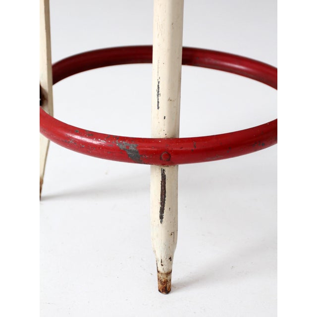 Mid-Century Industrial Diner Stool For Sale - Image 15 of 17
