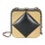 Black Lambskin Gold Metal Square CC Clutch For Sale