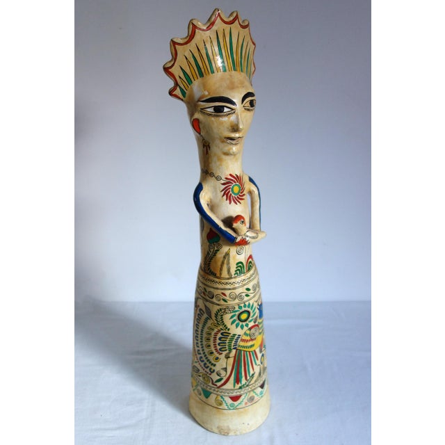 Large Traditional Tonala Ceramic Sculpture, Mexico, 1800s For Sale - Image 4 of 15