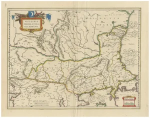 Blaeu Map of Ottoman Balkans Walachia Bulgaria Romania by Aeg, 1665