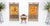Mustard Pair of Japanese Modern Bamboo Room Dividers Screens Decorative Panels Wall Art For Sale - Image 8 of 11