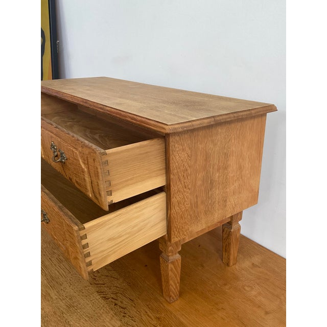 Henning Kjaernulf Style Oak Low Chest C. 1970s For Sale - Image 12 of 18