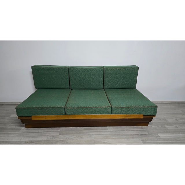 Textile Vintage Sofa from Jindrich Halabala, 1950s For Sale - Image 7 of 9