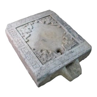 Late 19th Century Architectural Marble Tea Table With Carved Bats For Sale