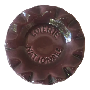 1950s Purple French Lottery Saint Clement Ashtray