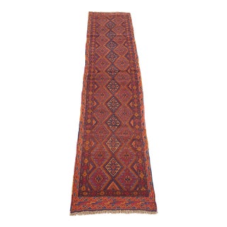 Vintage Afghan Beljeek Hallway Handmade Mishwani Runner Rug For Sale