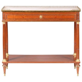 18th Century Louis XVI Ormolu-Mounted and Brass Inlaid Console For Sale