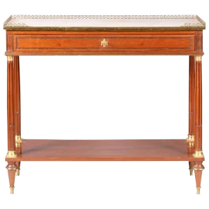 18th Century Louis XVI Ormolu-Mounted and Brass Inlaid Console
