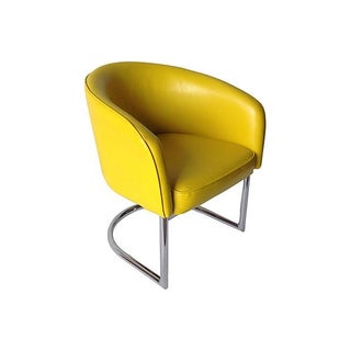 Milo Baughman Chrome Tub Club Chair For Sale
