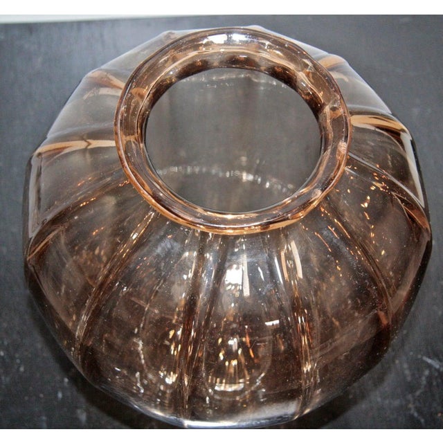 Glass Napoleone Martinuzzi Italian Glass Vase For Sale - Image 7 of 9