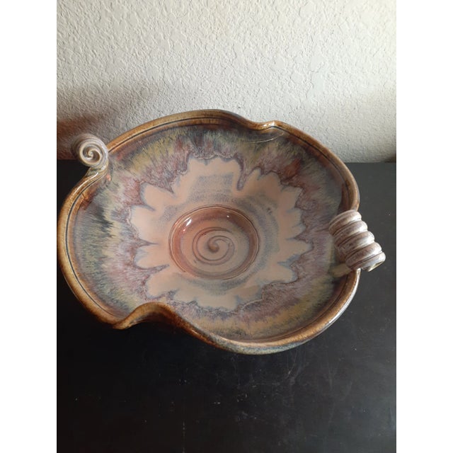 1960s Signed Art Studio Mantle Glaze Bowl From North Carolina For Sale In Dallas - Image 6 of 7