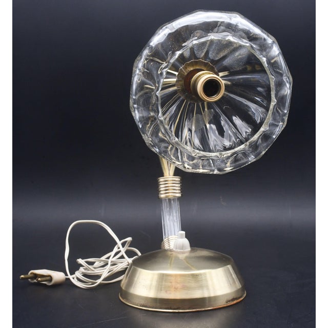 Transparent 1940s Art Decò Murano Glass Barovier E Toso Table Lamp For Sale - Image 8 of 10