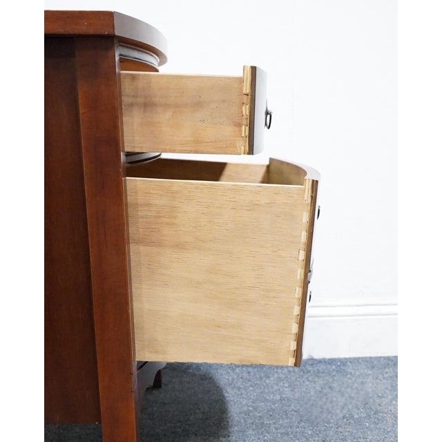 Wood Dixie Furniture Solid Mahogany Traditional Duncan Phyfe Style 20" Two Drawer Nightstand 965 For Sale - Image 7 of 14