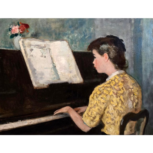 1940s François Gall - The Elegant Piano Player - C1940s Oil Painting For Sale - Image 5 of 10