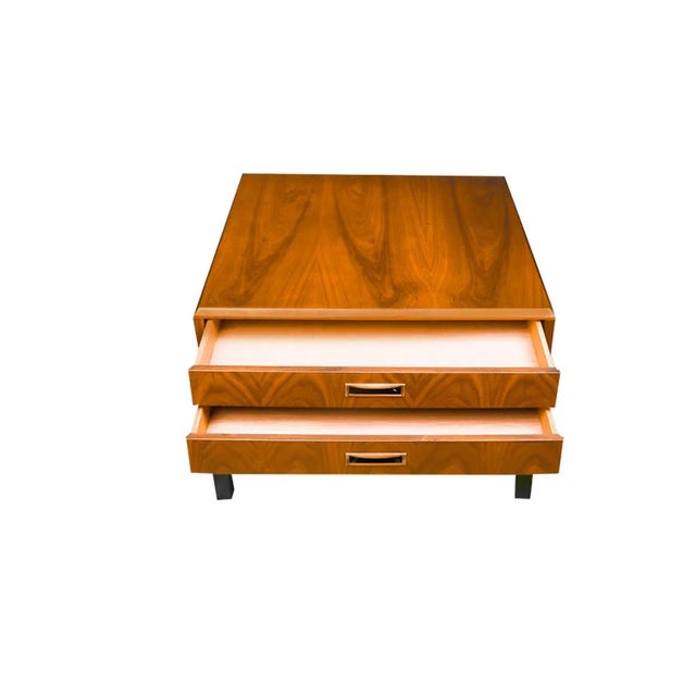 Brown 1900s Walnut Campaign Style Side Table For Sale - Image 8 of 11