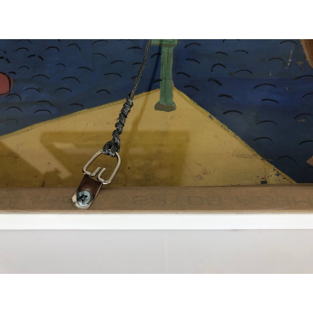 Mid-Century Cubist Abstract Oil Painting by Eisman For Sale - Image 9 of 11