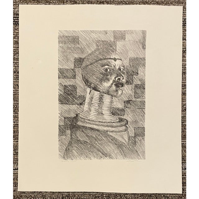 Ndebele Woman Lithograph For Sale - Image 4 of 4