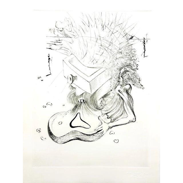 Salvador Dali - The Beach - Original Etching 1967 For Sale - Image 10 of 10