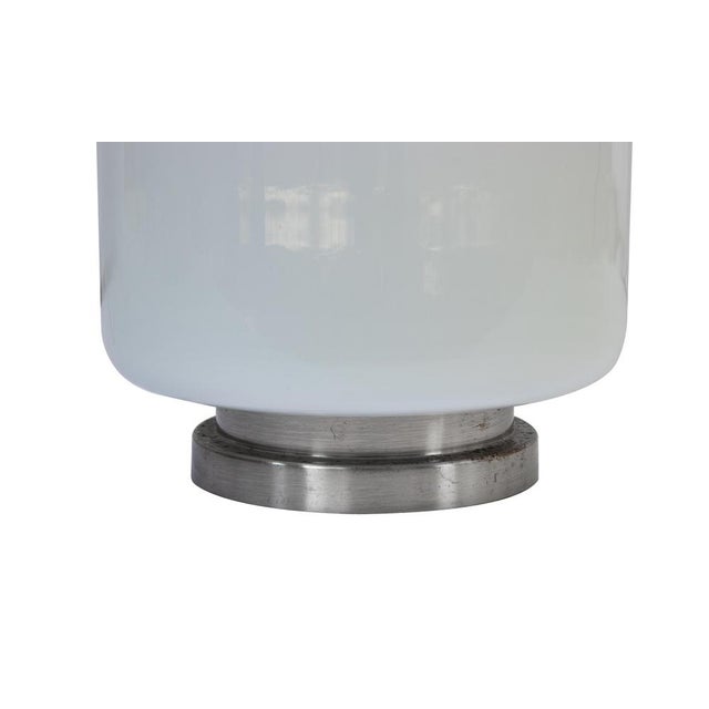 Vintage Brass and Opal Glass Table Lamp from Stilnovo, Italy, 1960s For Sale - Image 6 of 7