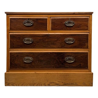 Antique English Victorian Oak Drawer Chest For Sale
