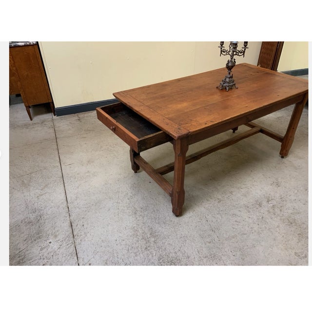 Brown Antique Cherrywood Monastery Table, 1890s For Sale - Image 8 of 14