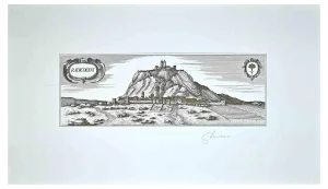 Bettino Craxi, Radicofani, Original Etching, 1980s